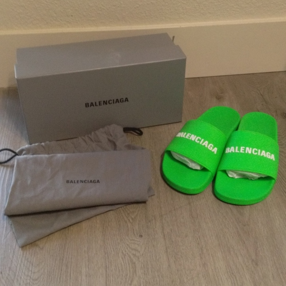 Balenciaga Slides - Neon Green (Men 8/Women 10)